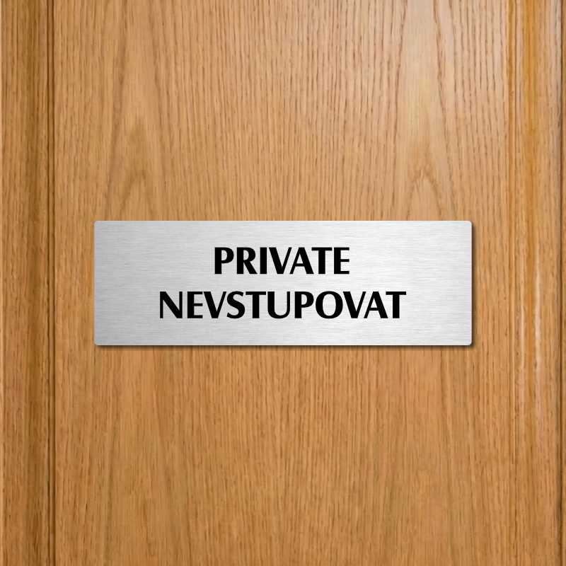 Private, 200x66mm, zlatá popiska s rámečkem